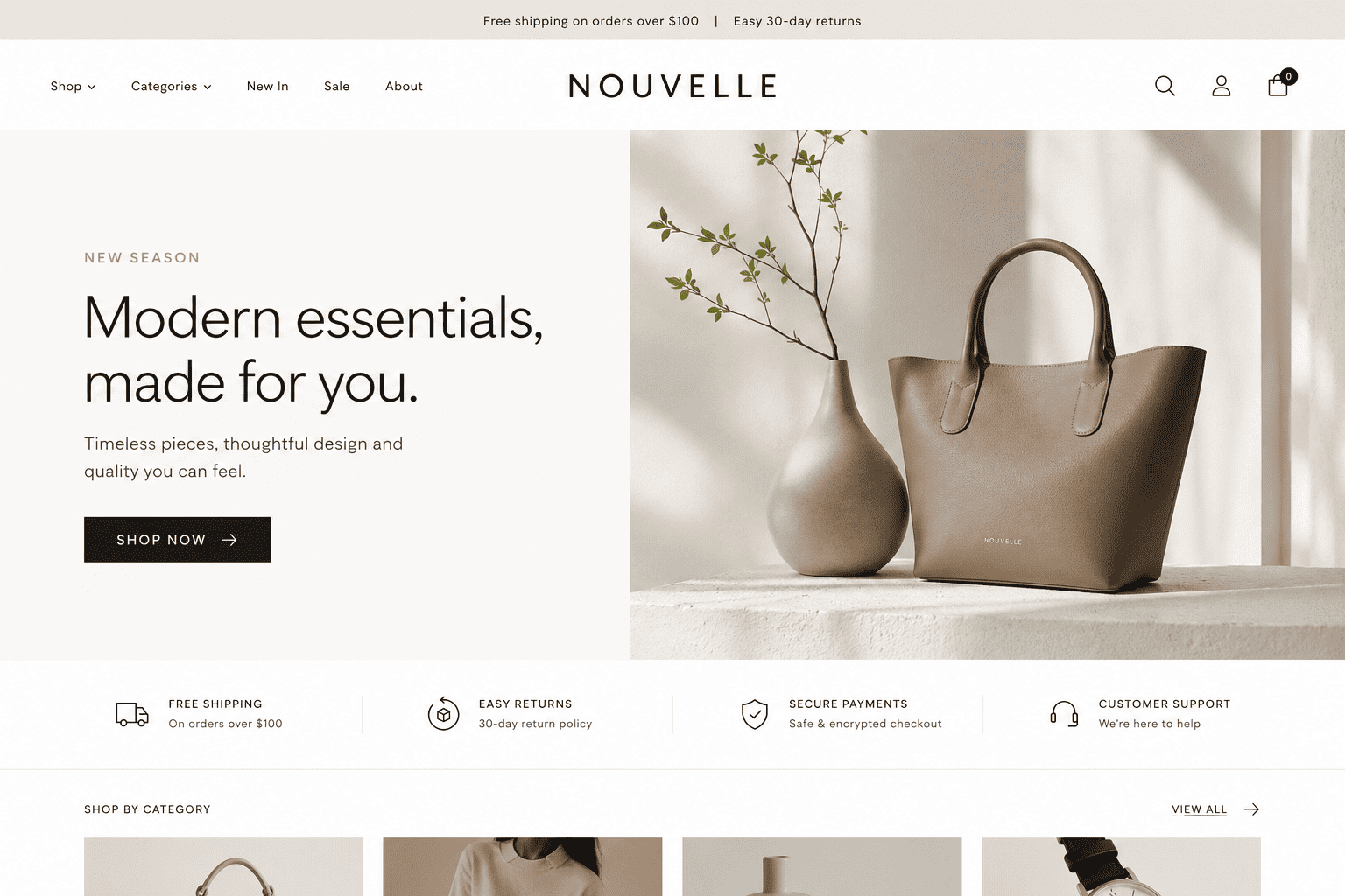 Nouvelle website preview